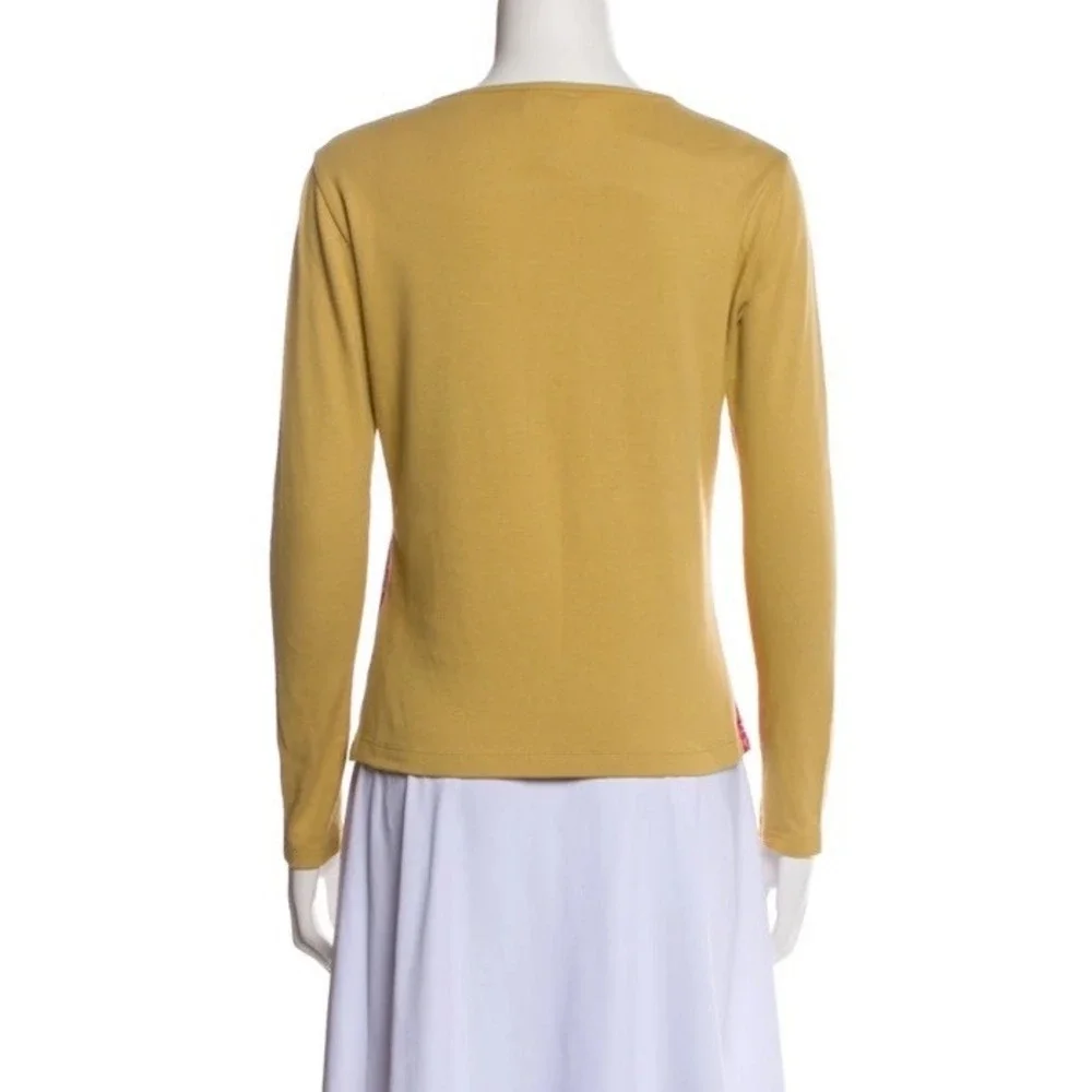 Vintage‎ Y2K 90s Pierre Cardin Top S Artsy Crystal Embellished Asian Grunge - Picture 4 of 16